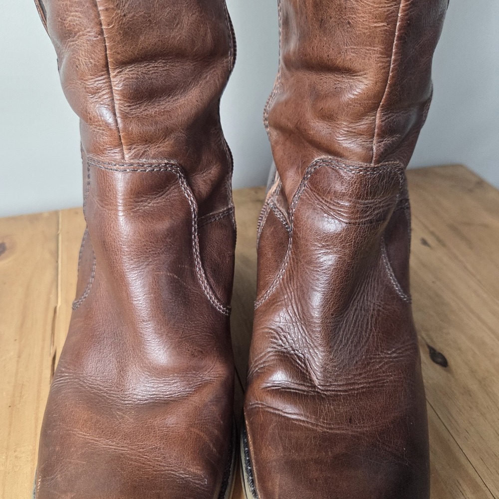 Naturalizer ORA Wide Shaft Riding Boots Sz 9 Distressed Coffee Bean Brown - Picture 13 of 16